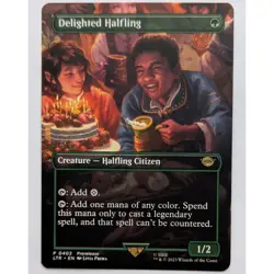 Delighted Halfling Prerelease, LOTR: Tales of Middle-Earth (LTR) #402, NM - Image 1