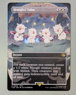 Moogles' Valor (Borderless) - Final Fantasy #326 Showcase Rare - Near Mint - MtG - Image 1