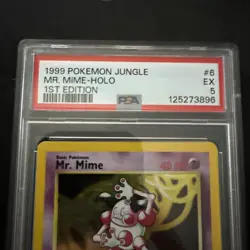Pokemon Jungle Mr. Mime 06/64 Holo 1st edition PSA Graded - Image 2