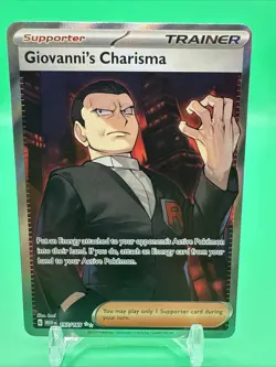 Pokemon TCG Scarlet & Violet 151 Giovannis Charisma Ultra Rare Holo Card 197/165 - Image 1