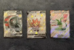 Pokemon TCG Shiny Full Art Ex/V 3 Card Lot - Image 1