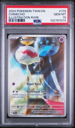 2024 POKEMON TWM EN CHIMECHO #179 ILLUSTRATION RARE PSA GEM MINT 10 - Image 1