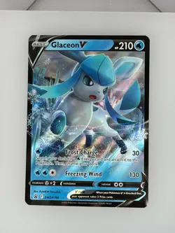 2019 Pokemon SWSH Black Star Glaceon V SWSH196 NM - Image 1