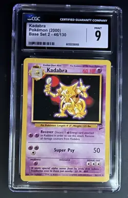 Pokemon Kadabra Base Set 2 #46 CGC 9 Mint - Image 1
