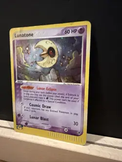 Pokemon TCG Lunatone Holo E-Reader 2003 8/100 EX Sandstorm E Series MP - Image 3