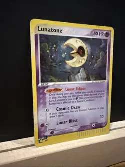 Pokemon TCG Lunatone Holo E-Reader 2003 8/100 EX Sandstorm E Series MP - Image 4