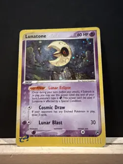 Pokemon TCG Lunatone Holo E-Reader 2003 8/100 EX Sandstorm E Series MP - Image 5