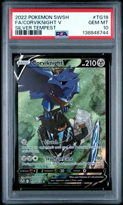 PSA 10 Corviknight V TG18/TG30 Pokemon SWSH Silver Tempest Trainer Gallery 2022 - Image 1