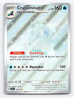 Pokemon SV07: Stellar Crown Crabominable Illustration Rare 149/142 NM - Image 1