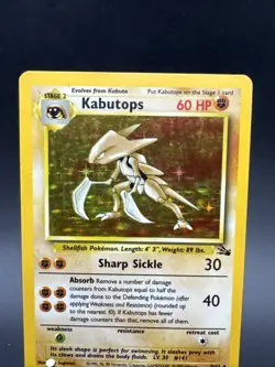 Pokemon TCG - Kabutops 9/62 - Holo Rare - Fossil Unlimited 1999 Vintage - Image 2