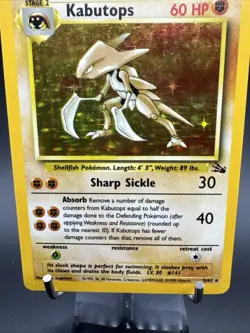 Pokemon TCG - Kabutops 9/62 - Holo Rare - Fossil Unlimited 1999 Vintage - Image 3