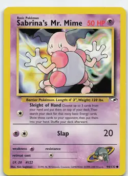 Sabrina's Mr. Mime 094/132 Gym Heroes Common Unlimited MP Pokemon TCG - Image 1