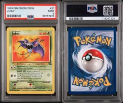 PSA 9 - Zubat 57/62 Fossil Common Pokemon TCG 1999 - Image 3