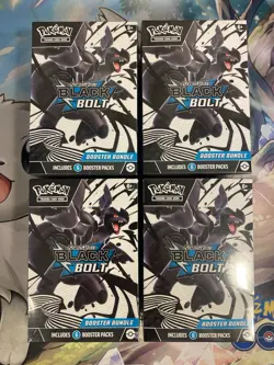 Pokemon TCG Scarlet & Violet Black Bolt Booster Bundle (Lot of 4) Factory Sealed - Image 1