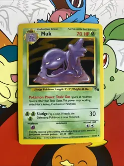 Muk (13/62) Fossil- Unlimited Edition Holo Rare - Pokemon TCG [LP] - Image 1