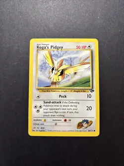 Koga's Pidgey 80/132 Gym Challenge Regular Unlimited Pokemon WOTC NM/LP - Image 1