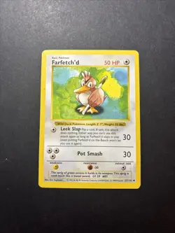 Farfetch'd 027/102 Base Set (Shadowless) Regular Unlimited Pokemon WOTC LP/MP - Image 1