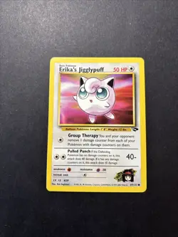 Erika's Jigglypuff 69/132 Gym Challenge Unlimited Pokemon WOTC NM - Image 1