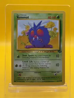 Venonat 63/64 Pokemon Jungle Set Unlimited Common Near Mint (NM) - Image 1