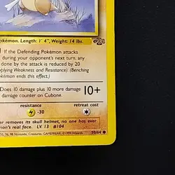Pokemon TCG Cubone Jungle 50/64 1st Edition LP - Image 4