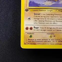 Pokemon TCG Cubone Jungle 50/64 1st Edition LP - Image 5