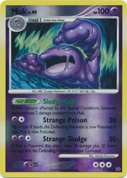 Muk - 57/127 - Uncommon - Reverse Holo LP, English Pokemon Platinum - Image 1