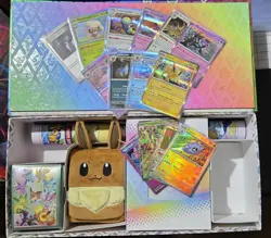 Pokemon Prismatic Evolutions Super Premium Collection Box, accessories, pokeball - Image 1