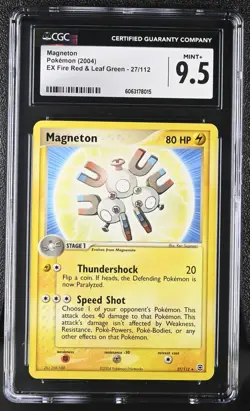 2004 Pokemon Ex Fire Red & Leaf Green Magneton 27/112 CGC 9.5 not PSA not holo - Image 1