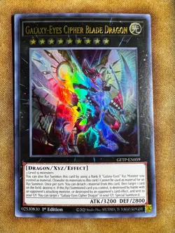 Yugioh Galaxy-Eyes Cipher Blade Dragon GFTP-EN059 Ultra Rare 1st Ed NM - Image 1