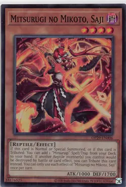 Mitsurugi no Mikoto, Saji Super Rare OTS Tournament Pack 29 OP29-EN006 NM - Image 1