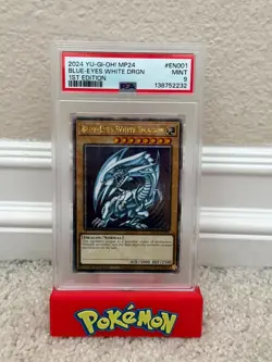 2024 YU-GI-OH! MP24 BLUE-EYES WHITE DRAGON 1ST EDITION EN001 PSA 9 MINT - Image 1