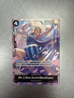 One Piece | Mr.2.Bon.Kurei(Bentham) | OP14-091 | Alt Art (SR) | NM - Image 1