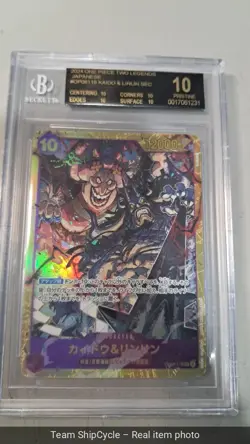 BGS Black Label 10 JPN One Piece Two Legends Kaido Linlin OP08119 SEC G2U - Image 3