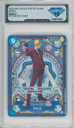 One Piece Fist of Divine Speed SANJI #OP06-119 Secret Rare 💎 DSG 10 Gem Mint - Image 1