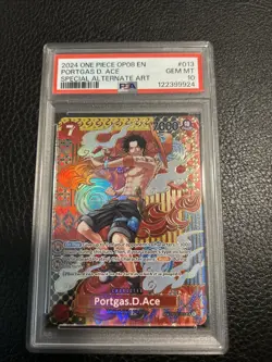 2024 One Piece OP08 en Portgas D. Ace Special Alternate Art PSA 10 - Image 1