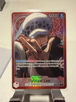 One Piece - The Azure Sea’s Seven - Trafalgar Law OP14-001 L (Alt Art) - NM Foil - Image 1