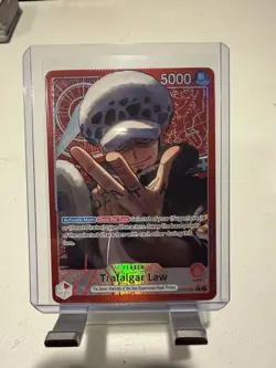 One Piece - The Azure Sea’s Seven - Trafalgar Law OP14-001 L (Alt Art) - NM Foil - Image 3