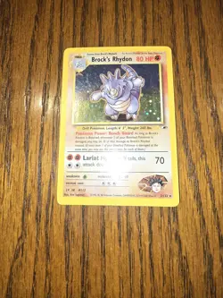 Pokemon 2000 Gym Heroes Brocks Rhydon Holo Card 2/132 Unlimited - Image 1
