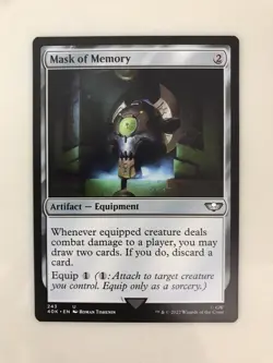 Mask of Memory MTG Magic the Gathering Card NM Near Mint Warhammer 40K - Image 1