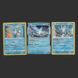 Articuno Pokemon Card Collection Set of 3 English Cards Holo Water Type - Image 1