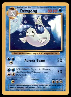 Pokemon TCG Dewgong Classic - Base Set #25 Base Card - Image 1