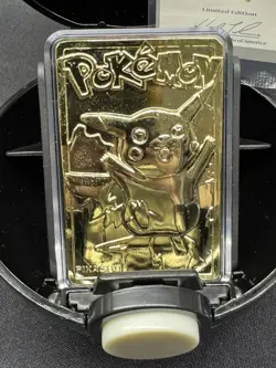 Pokemon #25 Pikachu 23k Gold Plated Trading Card 1999 Burger King - Image 3