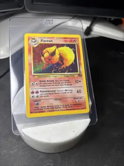 Pokemon TCG Flareon Holo Rare Unlimited Card 3/64 Jungle - Image 1
