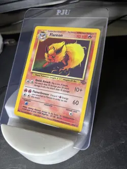 Pokemon TCG Flareon Holo Rare Unlimited Card 3/64 Jungle - Image 2