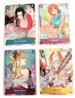 One Piece CCG - 2025 Dash Pack 4 Card Set - Boa, O-Nami, Black Maria, Yamato - Image 1