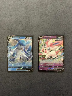 Pokemon TCG Sylveon & Glaceon V Black Star Promo 2 Card Lot - Image 1