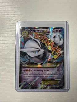 Pokemon M Mega Mewtwo EX Ultra Rare Holo TCG Card 64/162 - Image 1