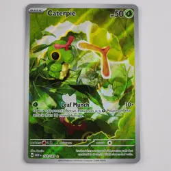 Pokemon Caterpie Illustration Rare SV: Scarlet & Violet 151 172/165 NM+ TCG Card - Image 1