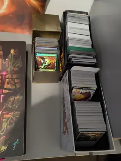 MTG 1500+ card lot. folder many rares,Tron,dice,playmats, Spiderman foils 5kg+ - Image 3