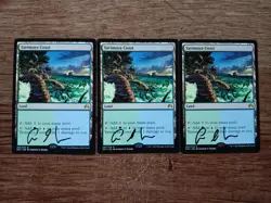 Yavimaya Coast X3 Signed Anthony Scott Waters MTG Magic the Gathering - Image 1